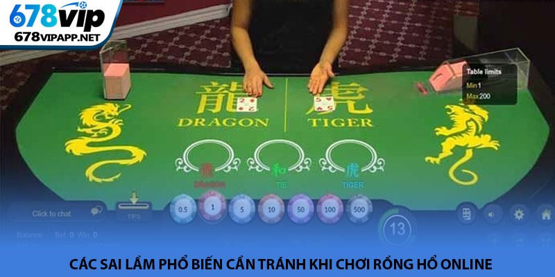 Rồng Hổ - Bí kíp chinh phục game bài tại nhà cái 678VIP 4 Các sai lầm phổ biến cần tránh khi chơi Rồng Hổ online